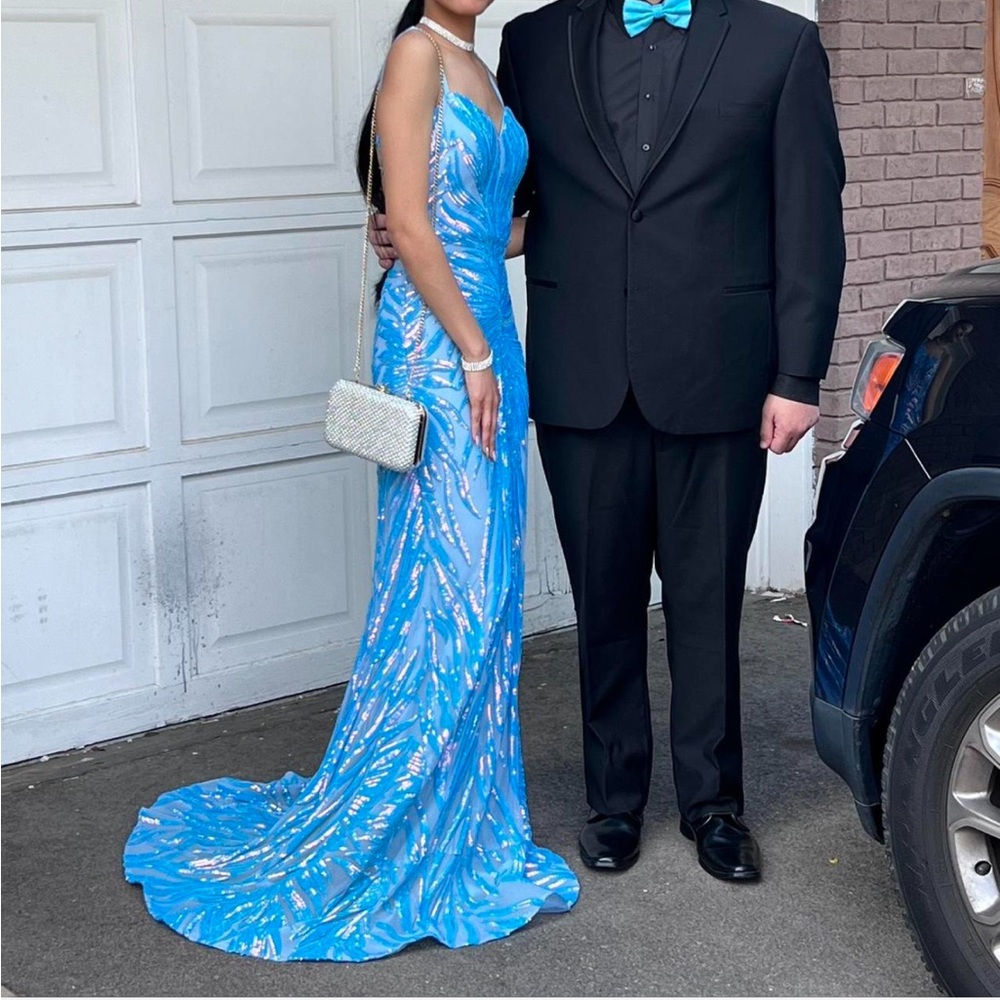 Elegant Blue Prom Dress
